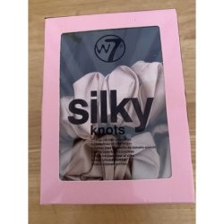 Brand New W7 Silky Knots Hair Scrunchie 3 Pack Large Classic Mulberry Silk