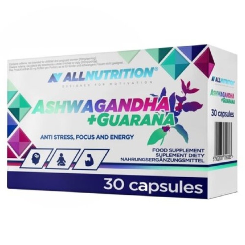 Allnutrition Ashwagandha Guarana 30 Capsules