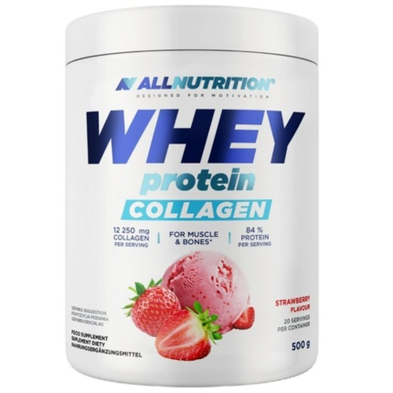 Allnutrition Whey Protein Collagen Strawberry 500g