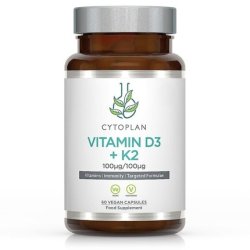 Cytoplan Vitamin D3 K2 60 Vegetable Capsules