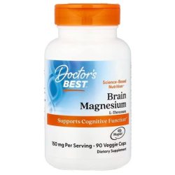 Doctor's Best Brain Magnesium With Magtein 150mg 90 Vegetable Capsules