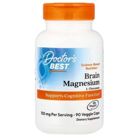 Doctor's Best Brain Magnesium With Magtein 150mg 90 Vegetable Capsules