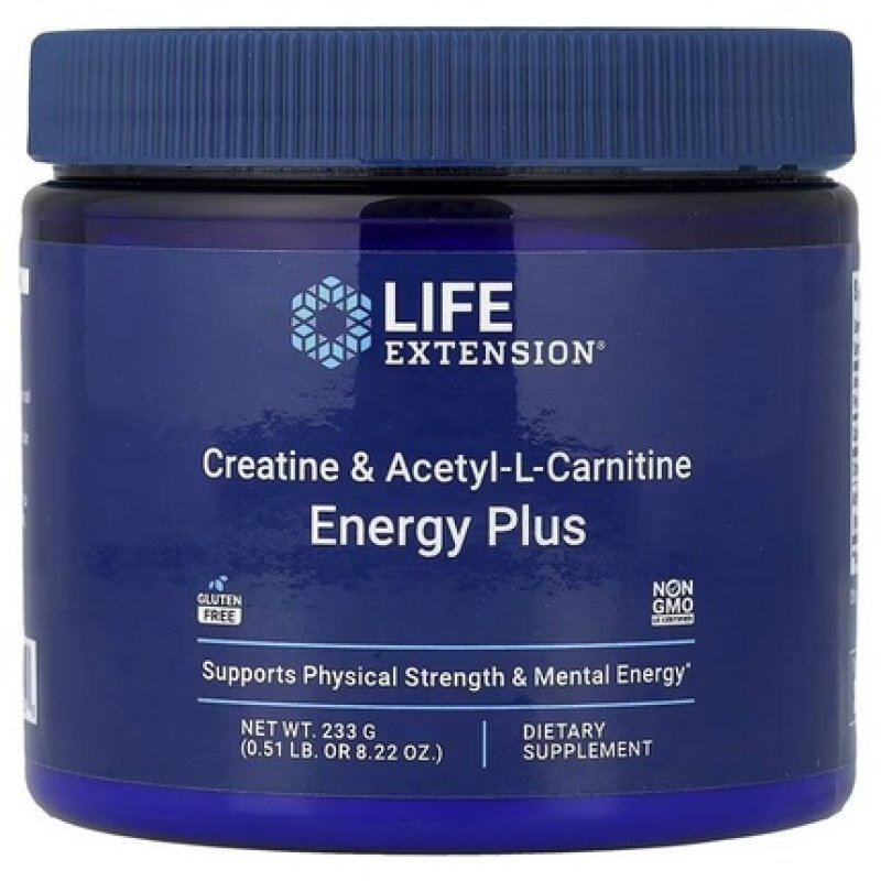 Life Extension Creatine & Acetyllcarnitine Energy Plus 233g