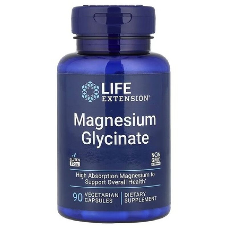 Life Extension Magnesium Glycinate 105mg 90 Vegetable Capsules