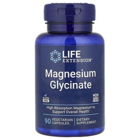Life Extension Magnesium Glycinate 105mg 90 Vegetable Capsules