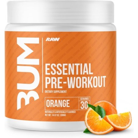 Raw Essential Preworkout Powder Orange Chris Bumstead Sports Nutrition