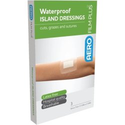Aerofilm Waterproof Island Dressing 6x7cm - Pack of 3