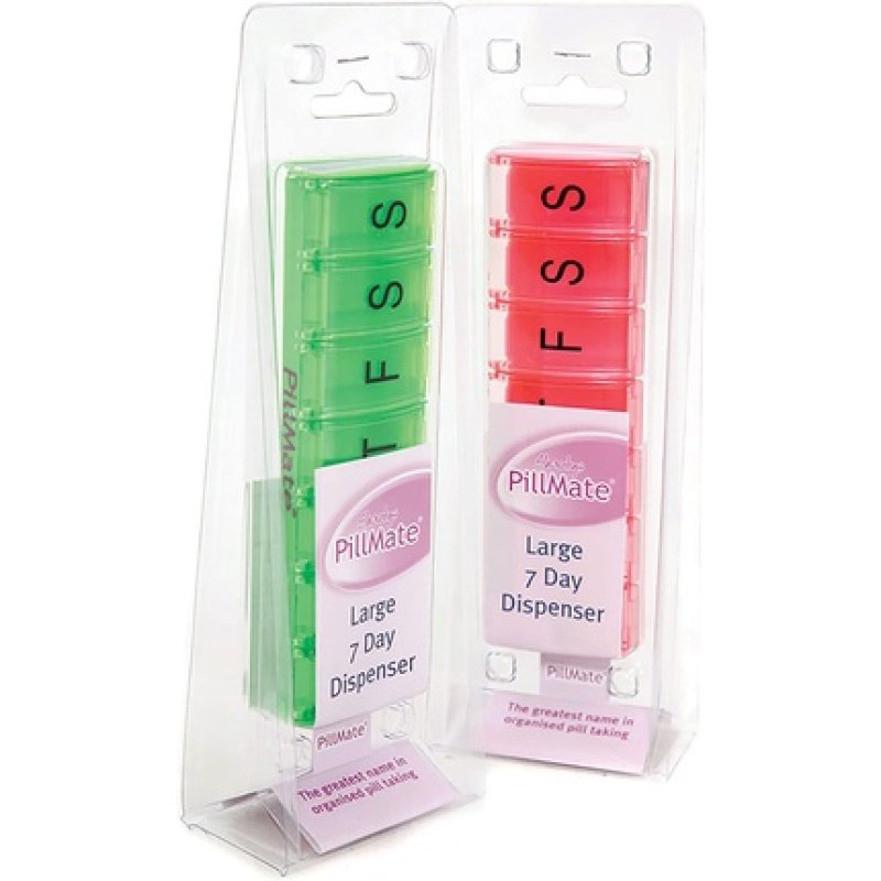 PillMate 7 Days Large Pill Box Assorted Colors