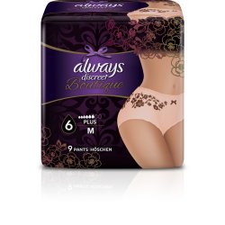 Always Discreet Boutique Incontinence Pants Women Medium Plus 9 High Absorbency Pants Odor Neutralizer Dress Size 10-16
