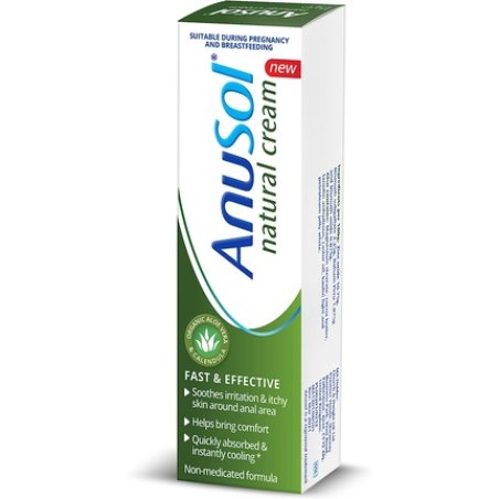 Anusol Natural Cream 30g Hemorrhoids & Pile Cream Soothes & Relieves Itching - Vegan Friendly