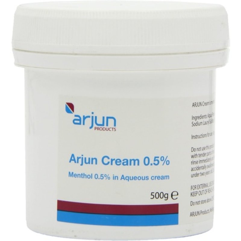 Arjun 0.5% Menthol Aqueous Cream 500g