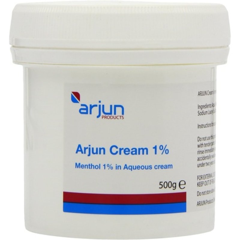 Arjun 1% Menthol Aqueous Cream 500g