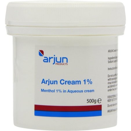 Arjun 1% Menthol Aqueous Cream 500g