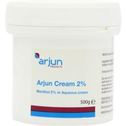 Arjun 2% Menthol Aqueous Cream 500g