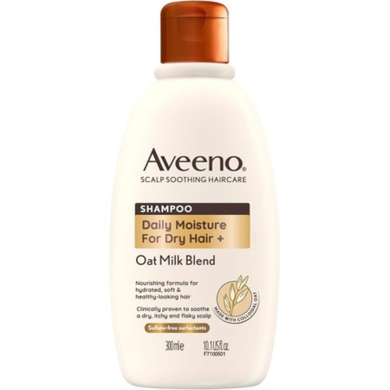 Aveeno Hydrating Oat Milk Scalp Soothing Shampoo For Dry Hair 300ml