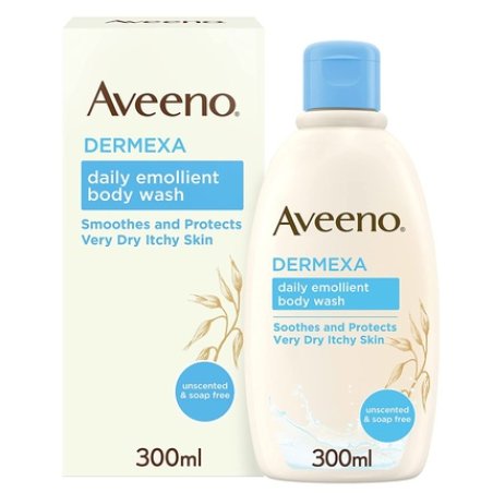 Aveeno Dermexa Daily Emollient Body Wash for Very Dry, Itchy, and Eczema-Prone Skin 300ml