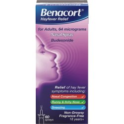 Benacort Nasal Spray 24hr Hay Fever Relief Alcohol Free Fragrance Free