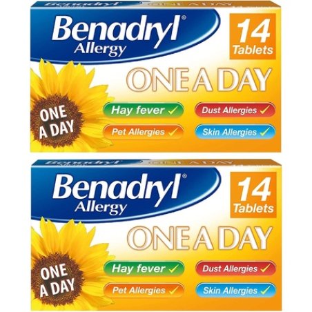 Benadryl Allergy One a Day 10mg Tablets 28 Tablets - Pack of 2