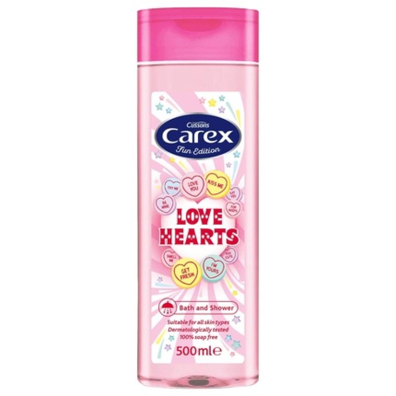 Carex Love Hearts Bath and Shower 500ml