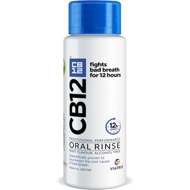 CB12 Mint Menthol Mouthwash Enamel Strengthening Pleasant Breath For 12 Hours 250ml