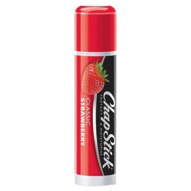 Chapstick Classic Strawberry Flavored Lip Balm Spf 10 Protect & Moisturizing