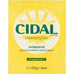 Cidal Antibacterial Soap with Grapefruit Extract 100g Bars - Pack of 2