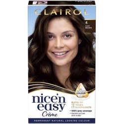 Clairol Nice'n Easy Crème Permanent Hair Dye 4 Dark Brown 230g