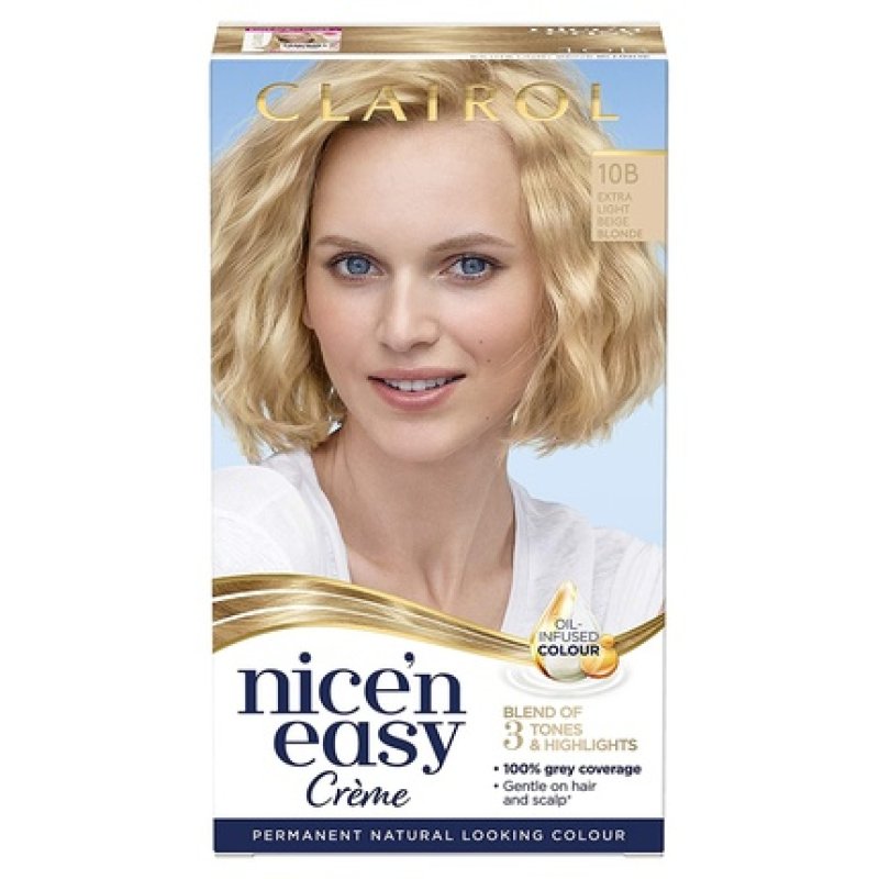 Clairol Nice'n Easy Crème Permanent Hair Color 10B Extra Light Beige Blond 177ml