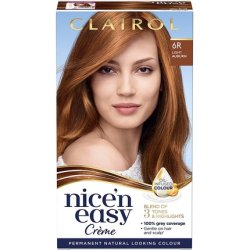 Clairol Nice'n Easy Crème Natural Looking Oil Infused Permanent Hair Dye 6R Light Auburn