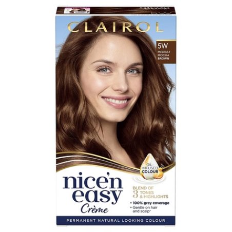 Clairol Nice'n Easy Crème Hair Color with Oil Natural Looking 5W Mocha Brown