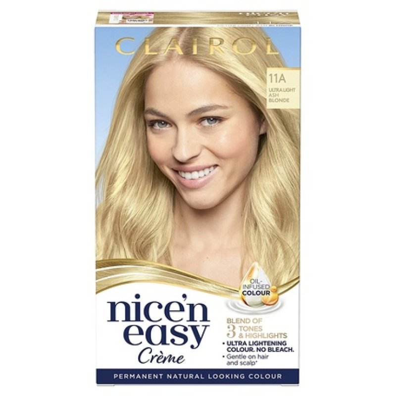 Clairol Nice'n Easy Crème Natural Looking Oil-Infused Permanent Hair Color 177ml 11A Ultra Light Ash Blonde