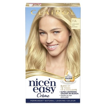 Clairol Nice'n Easy Crème Natural Looking Oil-Infused Permanent Hair Color 177ml 11A Ultra Light Ash Blonde