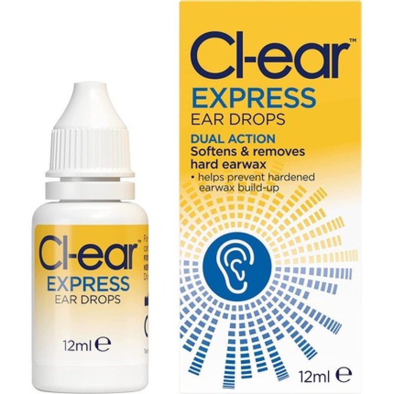 Cl-Ear Express Ear Drops Dual Action for Earwax Removal 12ml Bottle