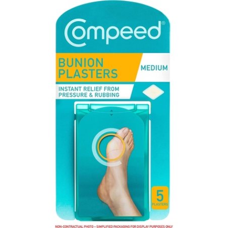 Compeed Bunion Plasters Instant Relief from Pressure and Rubbing Medium Size - Pack of 5