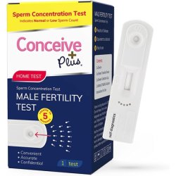 Conceive Plus Male Fertility Test Accurate Sperm Count Test Complete Kit - Convenient and Easy to Use