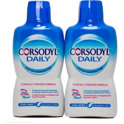 Corsodyl Mouthwash 500ml Daily Cool Mint Alcohol Free