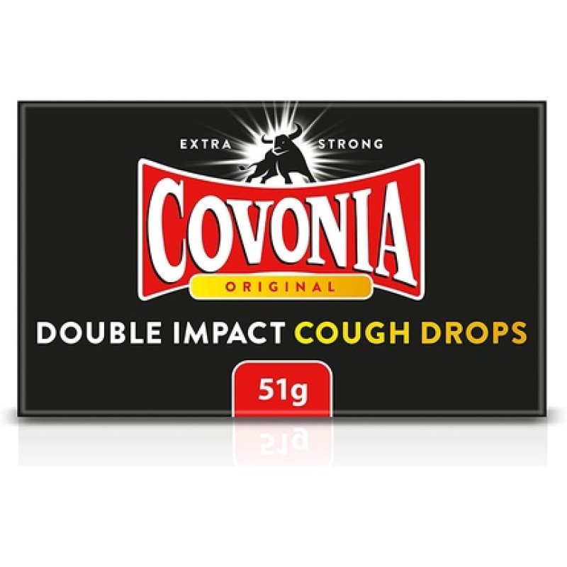 Covonia Double Impact Strong Original Cough Drops 51g