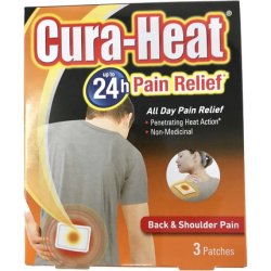 Cura Heat Heat Packs for Back/Shoulder - Pack of 3