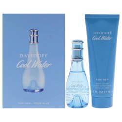 Davidoff Cool Water 1oz EDT Spray 2.5oz Body Lotion Women