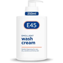 E45 Cream Body Wash 250ml Dermatological Emollient Wash Cream Soap Free for Women & Men Gentle Shower Cream to Clean &