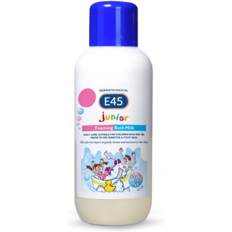E45 Dermatological Junior Foaming Bath Milk 500ml - Bath Foam for Kids