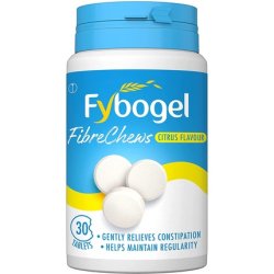 Fybogel Fibre Chews Citrus Flavour Chewable Fibre Tablets 30 Tablets