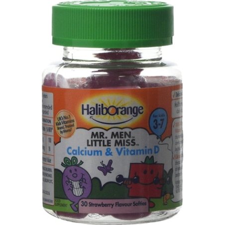 Haliborange Kids Mr. Men Little Miss Calcium and Vitamin D Strawberry Softies 30
