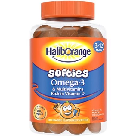 Haliborange Kids Vitamins Omega-3 And Multivitamin Orange Softies, Pack Of 60 60