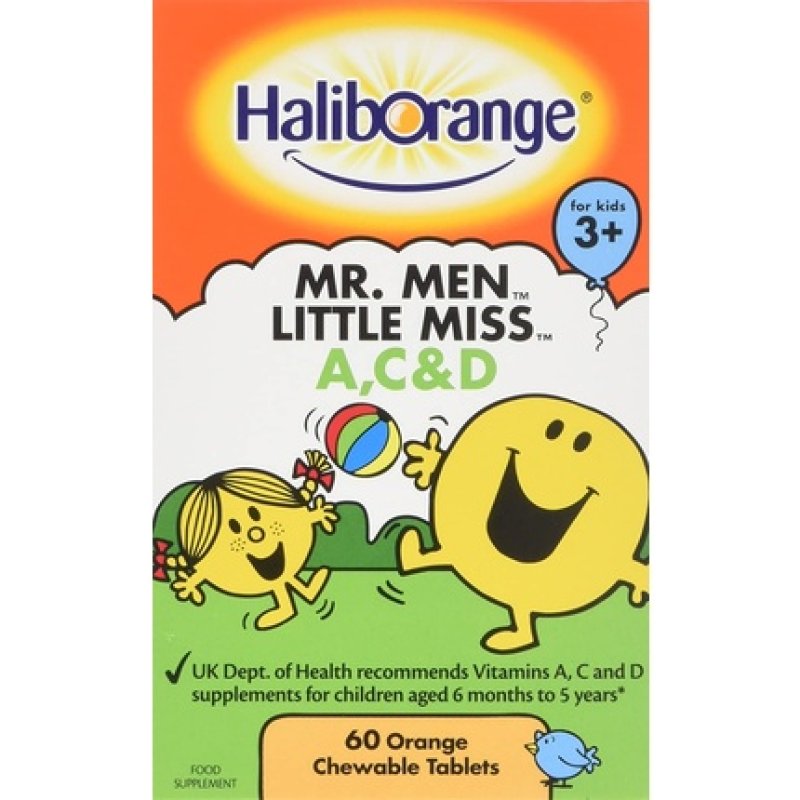 Haliborange Vitamins A C & D Orange Chewable Tablets 60