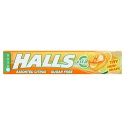 Halls Mentholyptus Assorted Citrus Sugar Free Vitamin C Sweets 32g