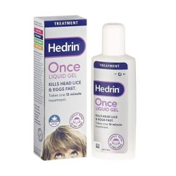 Hedrin Once Liquid Gel 15 Minute Treatment 100ml for Head Lice and Nits