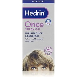 Hedrin Once Spray Gel Head Lice and Nits Treatment 100ml