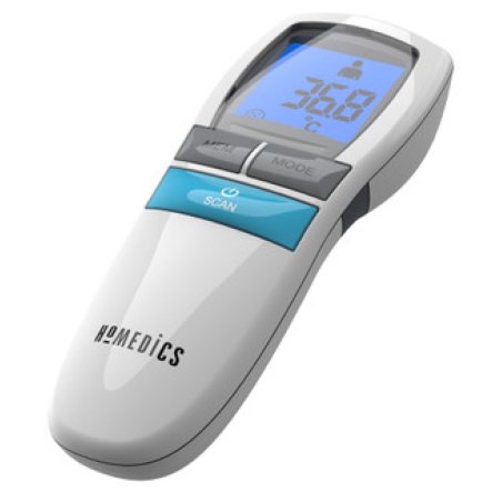 HoMedics TE-200-EU digital body thermometer Remote sensing thermometer White Forehead Buttons
