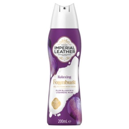 Imperial Leather Relaxing Foamburst Gel To Foam Body Wash With Plum Blossom & Cashmere Musk